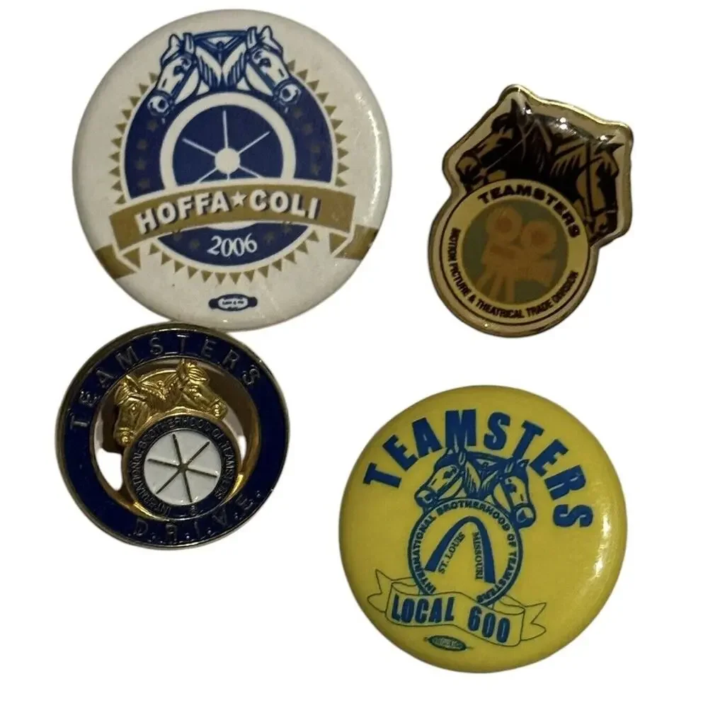 Union Teamster‎ VTG Pins (8) Hoffa Coli Local 600 Freight Theatrical Division
